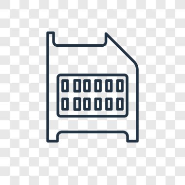 modaya uygun bir tasarım tarzı SD kartı simgesi. sd kart simgesini şeffaf arka plan üzerinde izole. SD kart vektör simgesi basit ve modern düz simgesi web sitesi, mobil, logo, app, UI. SD kart simge vektör çizim, Eps10.