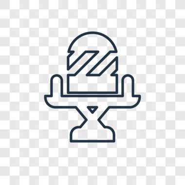 Yönetmen koltuğu simge modaya uygun bir tasarım tarzı. Yönetmen koltuğu simgesini şeffaf arka plan üzerinde izole. Yönetmen koltuğu vektör simgesi basit ve modern düz simgesi web sitesi, mobil, logo, app, UI. Yönetmen koltuğu simge vektör çizim, Eps10.