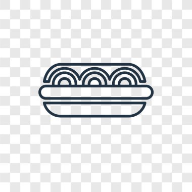 Sosisli sandviç simgesi modaya uygun bir tasarım tarzı. Sosisli sandviç simgesi üzerinde şeffaf arka plan izole. Sosisli sandviç vektör simgesi basit ve modern düz simgesi web sitesi, mobil, logo, app, UI. Sosisli sandviç simge vektör çizim, Eps10.