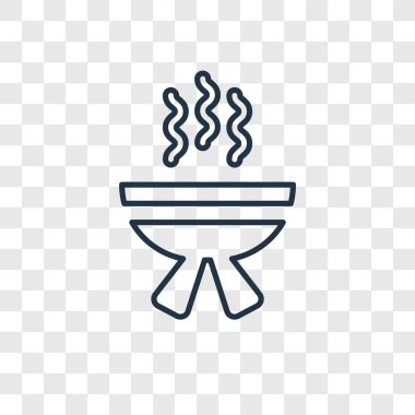 modaya uygun bir tasarım tarzı Barbekü simgesi. Barbekü simgesi üzerinde şeffaf arka plan izole. Barbekü vektör simgesi basit ve modern düz simgesi web sitesi, mobil, logo, app, UI. Barbekü simge vektör çizim, Eps10.
