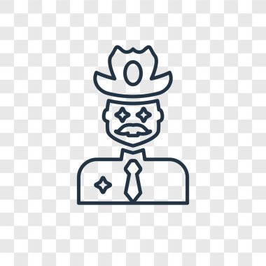 modaya uygun bir tasarım tarzı kovboy simgesi. kovboy simgesi üzerinde şeffaf arka plan izole. kovboy vektör simgesi basit ve modern düz simgesi web sitesi, mobil, logo, app, UI. kovboy simge vektör çizim, Eps10.