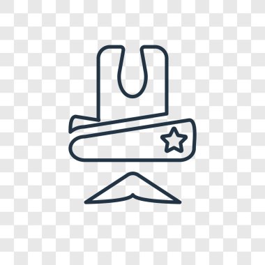 modaya uygun bir tasarım tarzı kovboy simgesi. kovboy simgesi üzerinde şeffaf arka plan izole. kovboy vektör simgesi basit ve modern düz simgesi web sitesi, mobil, logo, app, UI. kovboy simge vektör çizim, Eps10.