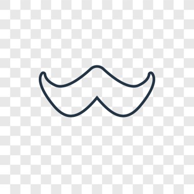 modaya uygun bir tasarım tarzı bıyık simgesi. saydam arka plan üzerinde izole bıyık simgesi. bıyık vektör simgesi basit ve modern düz simgesi web sitesi, mobil, logo, app, UI. bıyık simge vektör çizim, Eps10.