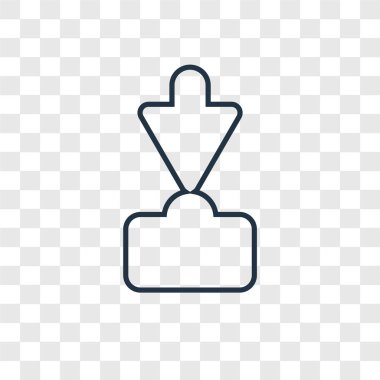 Download Icon modaya uygun bir tasarım tarzı. saydam arka plan üzerinde izole simgesini indirin. download vektör simgesi basit ve modern düz simgesi web sitesi, mobil, logo, app, UI. indir simge vektör çizim, Eps10.