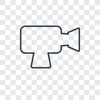 modaya uygun bir tasarım tarzı video kamera simgesi. video kamera simgesi üzerinde şeffaf arka plan izole. video kamera vektör simgesi basit ve modern düz simgesi web sitesi, mobil, logo, app, UI. video kamera simge vektör çizim, Eps10.