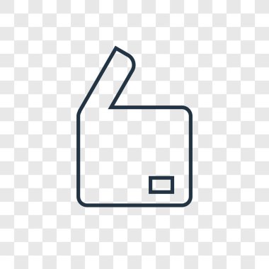 modaya uygun bir tasarım tarzı açık kutu simgesi. saydam arka plan üzerinde izole kutusu simgesini açın. Kutu vektör simgesi basit ve modern düz simgesi için web sitesi, mobil, logo, app, açık Kullanıcı arabirimi. Aç kutusuna simge vektör çizim, Eps10.