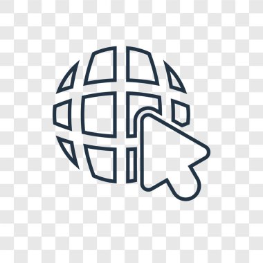 Internet simgesini modaya uygun bir tasarım tarzı. Internet simgesini şeffaf arka plan üzerinde izole. Internet vektör simgesi basit ve modern düz simgesi web sitesi, mobil, logo, app, UI. Internet simge vektör çizim, Eps10.