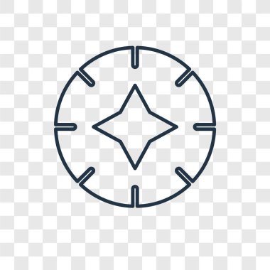 Pusula simgesini modaya uygun bir tasarım tarzı. Pusula simgesini şeffaf arka plan üzerinde izole. Pusula vektör simgesi basit ve modern düz simgesi web sitesi, mobil, logo, app, UI. simge vektör çizim, Eps10 pusula.