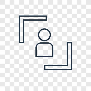 modaya uygun bir tasarım tarzı Kullanıcı simgesi. Kullanıcı simgesi üzerinde şeffaf arka plan izole. Kullanıcı vektör simgesi basit ve modern düz simgesi web sitesi, mobil, logo, app, UI. Kullanıcı simge vektör çizim, Eps10.