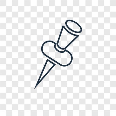 modaya uygun bir tasarım tarzı PIN simgesi. PIN simgesi üzerinde şeffaf arka plan izole. PIN vektör simgesi basit ve modern düz simgesi web sitesi, mobil, logo, app, UI. PIN simge vektör çizim, Eps10.