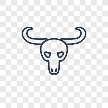 boğa kafatası simgesi modaya uygun bir tasarım tarzı. boğa kafatası simgesi üzerinde şeffaf arka plan izole. boğa kafatası vektör simgesi basit ve modern düz simgesi web sitesi, mobil, logo, app, UI. boğa kafatası simge vektör çizim, Eps10.