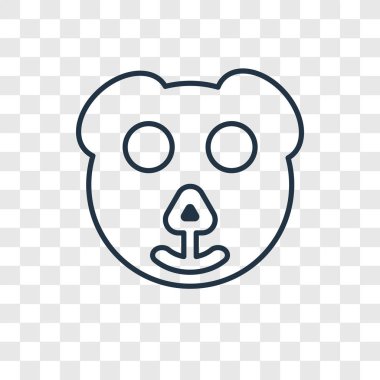 modaya uygun bir tasarım tarzı ayı simgesi. saydam arka plan üzerinde izole simgesi ayı. ayı simgesi basit vektör ve modern düz UI uygulaması, web sitesi, mobil, logo, sembol. ayı simge vektör çizim, Eps10.