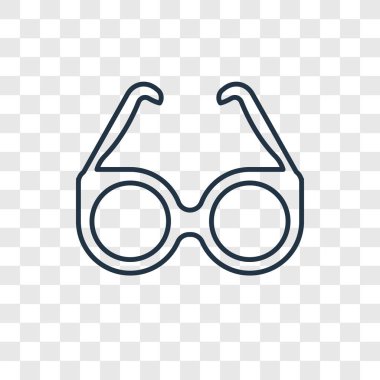 gözlük simgesi modaya uygun bir tasarım tarzı. gözlük simgesi üzerinde şeffaf arka plan izole. Gözlük vektör simgesi basit ve modern düz simgesi web sitesi, mobil, logo, app, UI. gözlük simgesi vektör çizim, Eps10.