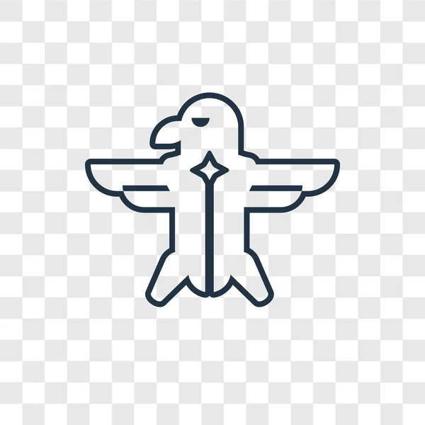 Adler Ikone Trendigen Design Stil Adler Symbol Isoliert Auf Transparentem — Stockvektor