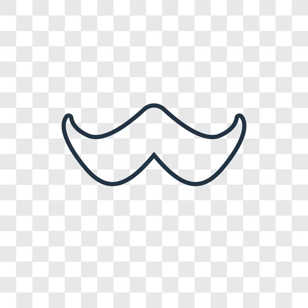 Mustasch Ikonen Trendig Designstil Mustasch Ikonen Isolerad Transparent Bakgrund Mustasch — Stock vektor