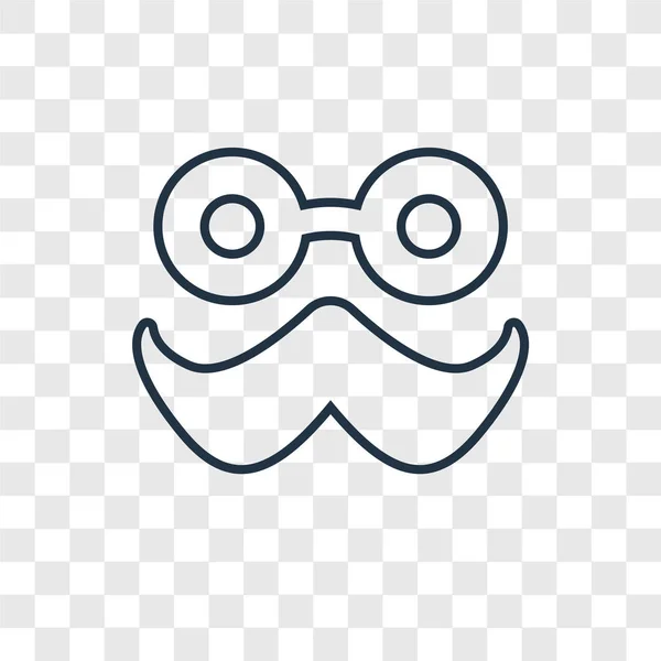 トレンディなデザイン スタイルの髭アイコン 口ひげのアイコンが透明な背景に分離します 口ひげの Web サイト アプリ ベクトル アイコン シンプルでモダンなフラット記号 — ストックベクタ