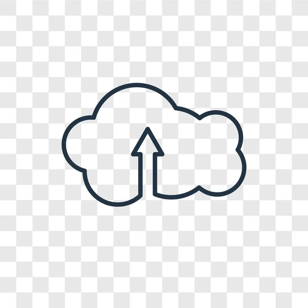 Cloud Ikonen Trendig Designstil Cloud Ikonen Isolerad Transparent Bakgrund Molnet — Stock vektor