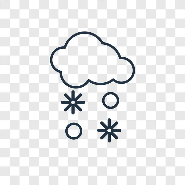 Snowing Icon Trendy Design Style Snowing Icon Isolated Transparent Background — Stock Vector