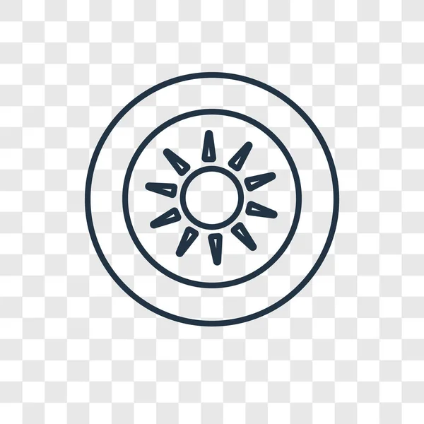 Икона Солнца Модном Стиле Дизайна Иконка Солнца Изолирована Прозрачном Фоне — стоковый вектор
