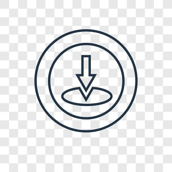 Ladda Ner Icon Trendig Designstil Ladda Ner Icon Isolerad Transparent — Stock vektor