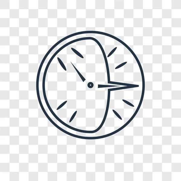 Значок Годинника Модному Стилі Дизайну Піктограма Годинника Ізольована Прозорому Фоні — стоковий вектор