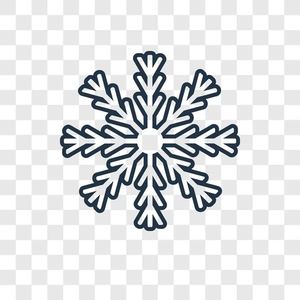 Икона Снежинки Модном Стиле Дизайна Значок Снежинки Выделен Прозрачном Фоне — стоковый вектор