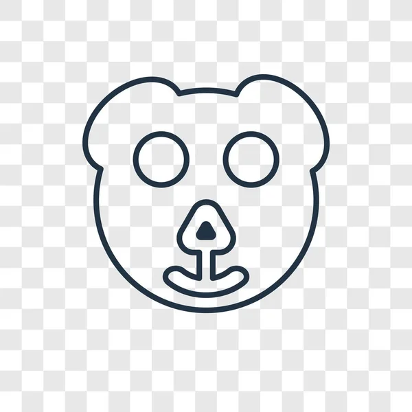 Иконка Медведя Модном Стиле Дизайна Значок Медведя Изолирован Прозрачном Фоне — стоковый вектор