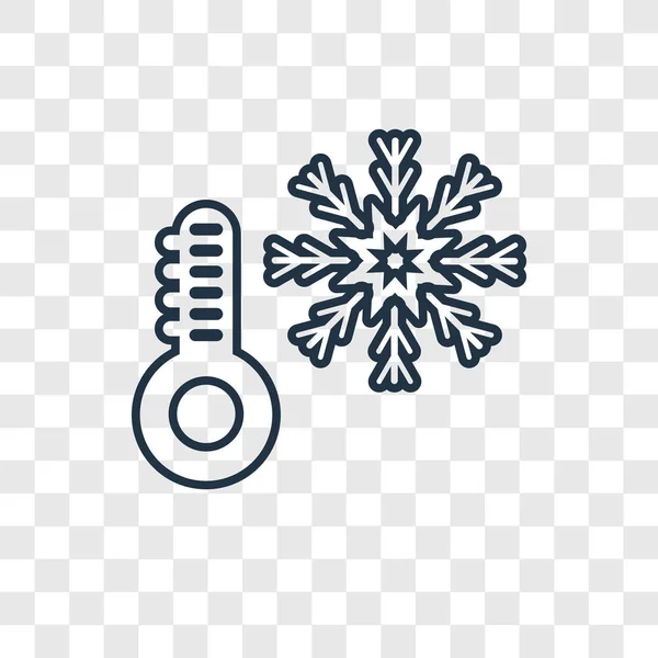 トレンディなデザイン スタイルで温度計のアイコン 温度計のアイコンが透明な背景に分離されました 温度計の Web サイト アプリ ベクトル アイコン シンプルでモダンなフラット記号 — ストックベクタ