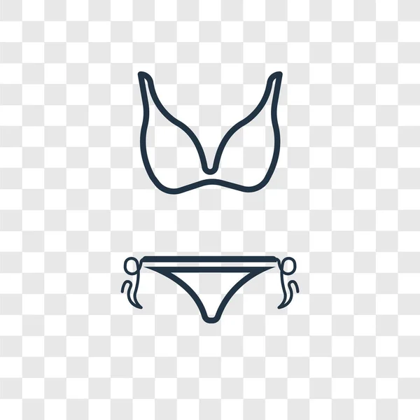 Bikini Ikone Trendigen Design Stil Bikini Symbol Isoliert Auf Transparentem — Stockvektor