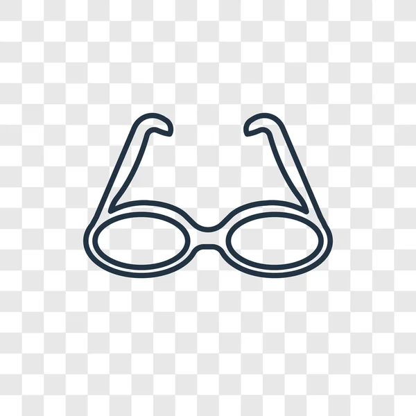 Ikona Brýlemi Módní Design Stylu Ikona Brýlemi Izolované Průhledné Pozadí — Stockový vektor
