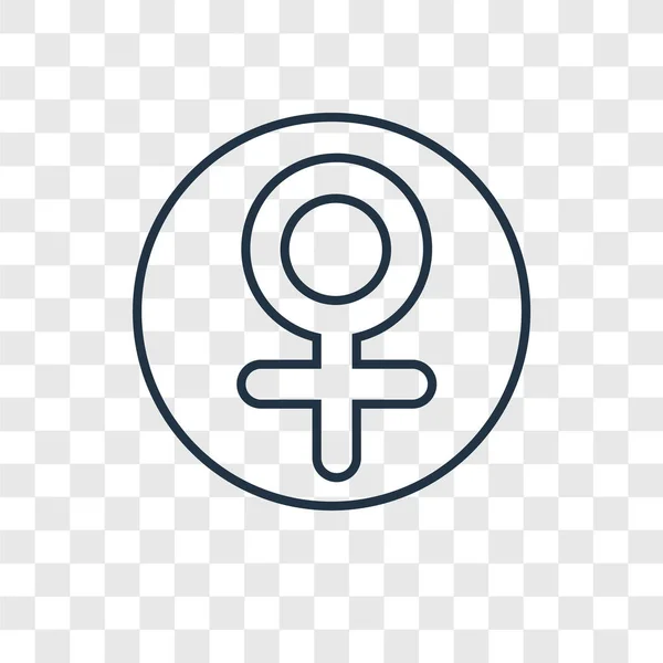Venus Icon Trendigen Design Stil Venussymbol Isoliert Auf Transparentem Hintergrund — Stockvektor