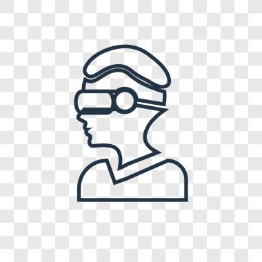 modaya uygun bir tasarım tarzı VR gözlük simgesi. vr gözlük simgesi üzerinde şeffaf arka plan izole. VR gözlük vektör simgesi basit ve modern düz simgesi web sitesi, mobil, logo, app, UI. VR gözlük simge vektör çizim, Eps10.