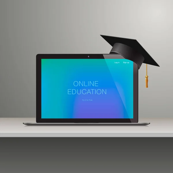 Aprendizagem on-line, webinar, educação on-line, treinamento de negócios, conhecimento de inteligência aprender conceito, ilustração vetorial . — Vetor de Stock