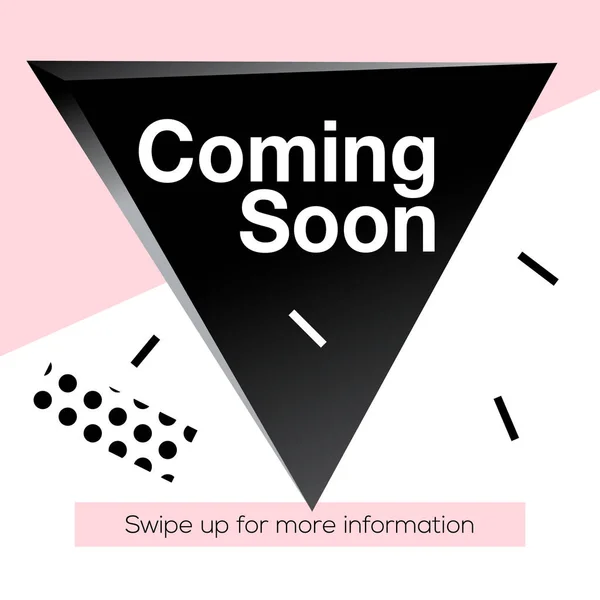 Σύγχρονη Προώθηση Τετράγωνο Web Banner Έρχεται Σύντομα Για Κινητές Εφαρμογές — Διανυσματικό Αρχείο