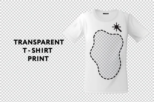 Modernes T-Shirt-Design mit transparentem Druck, Verwendung für Sweatshirts und Souvenirs, Hüllen für Mobiltelefone, Vektorillustration. — Stockvektor