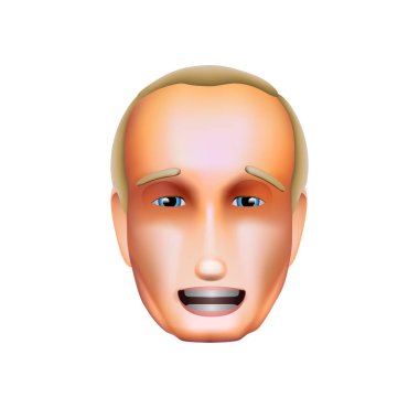 Vladimir Putin. Vektör simgesi. 30 Ekim 2018.