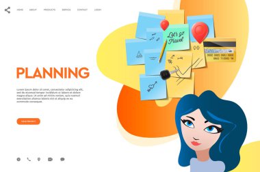 İş uygulamaları Web sayfası şablonu. Planlama kurulu zamanlama. Modern vektör illüstrasyon kavramı Web sitesi ve mobil web sitesi geliştirme için.