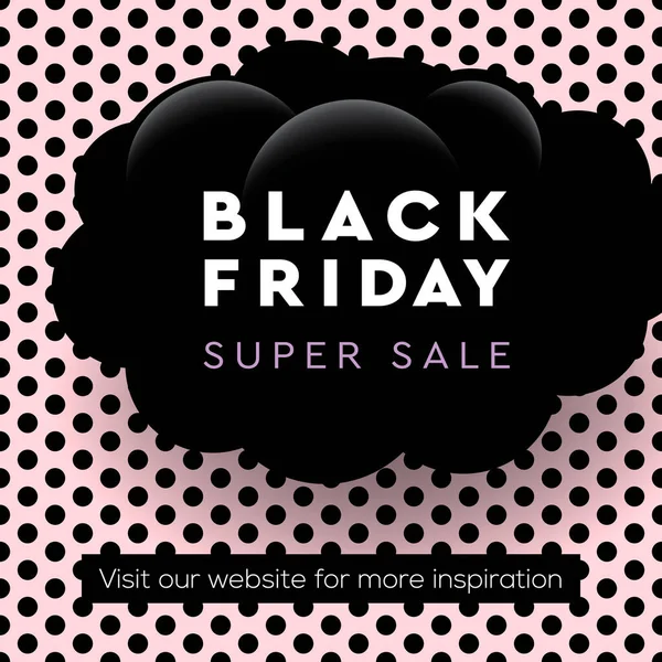 Black Friday Super Sale banner web, ilustración vectorial — Vector de stock