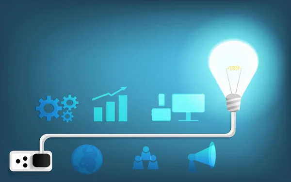 Ampoule Ampoule Innovation Idée Entreprise Pour Succès Arrière Plan Créatif — Image vectorielle