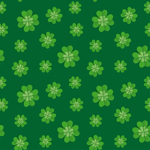 Yonca ile Seamless Modeli St Patrick's Day parti için yaprakları. — Stok Vektör