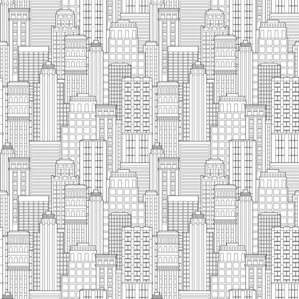 Modèle sans couture fond abstrait de gratte-ciel paysage urbain — Image vectorielle