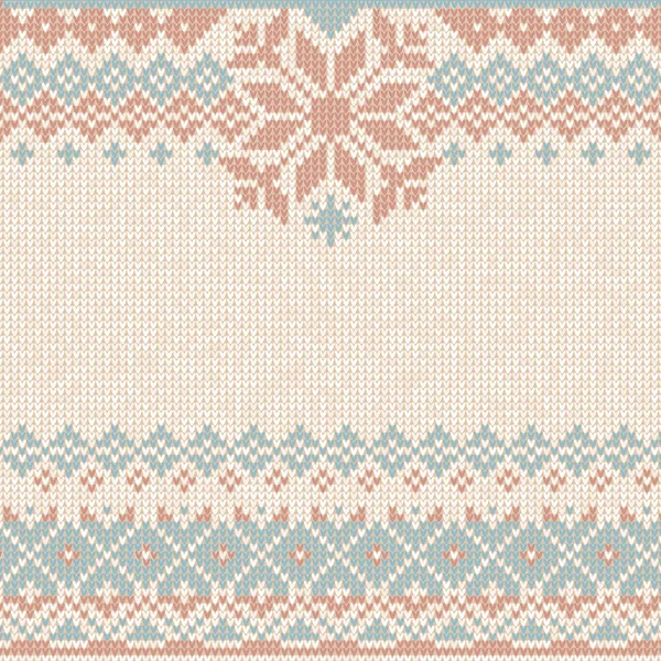 Winter Christmas x-mas knit background Knitted pattern. Flat style design. — Stock Vector