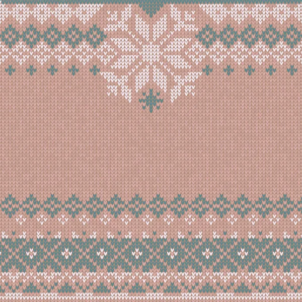 Vinter jul x-mas sticka bakgrund stickat mönster. Flat style design. — Stock vektor