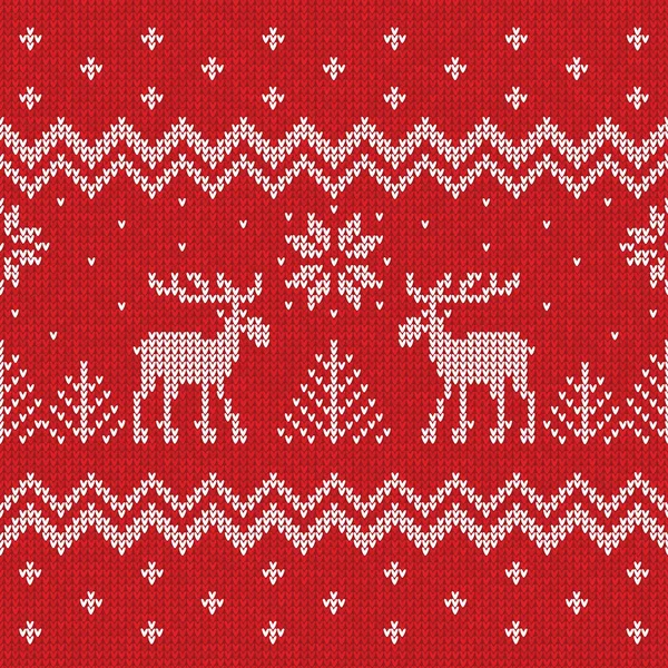 З Різдвом Новим роком вітальна листівка рамка скандинавських прикрас оленів — стоковий вектор