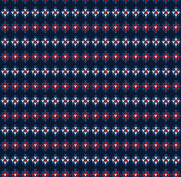Winter Christmas x-mas knit seamless background Patrón de punto. Diseño plano . — Archivo Imágenes Vectoriales