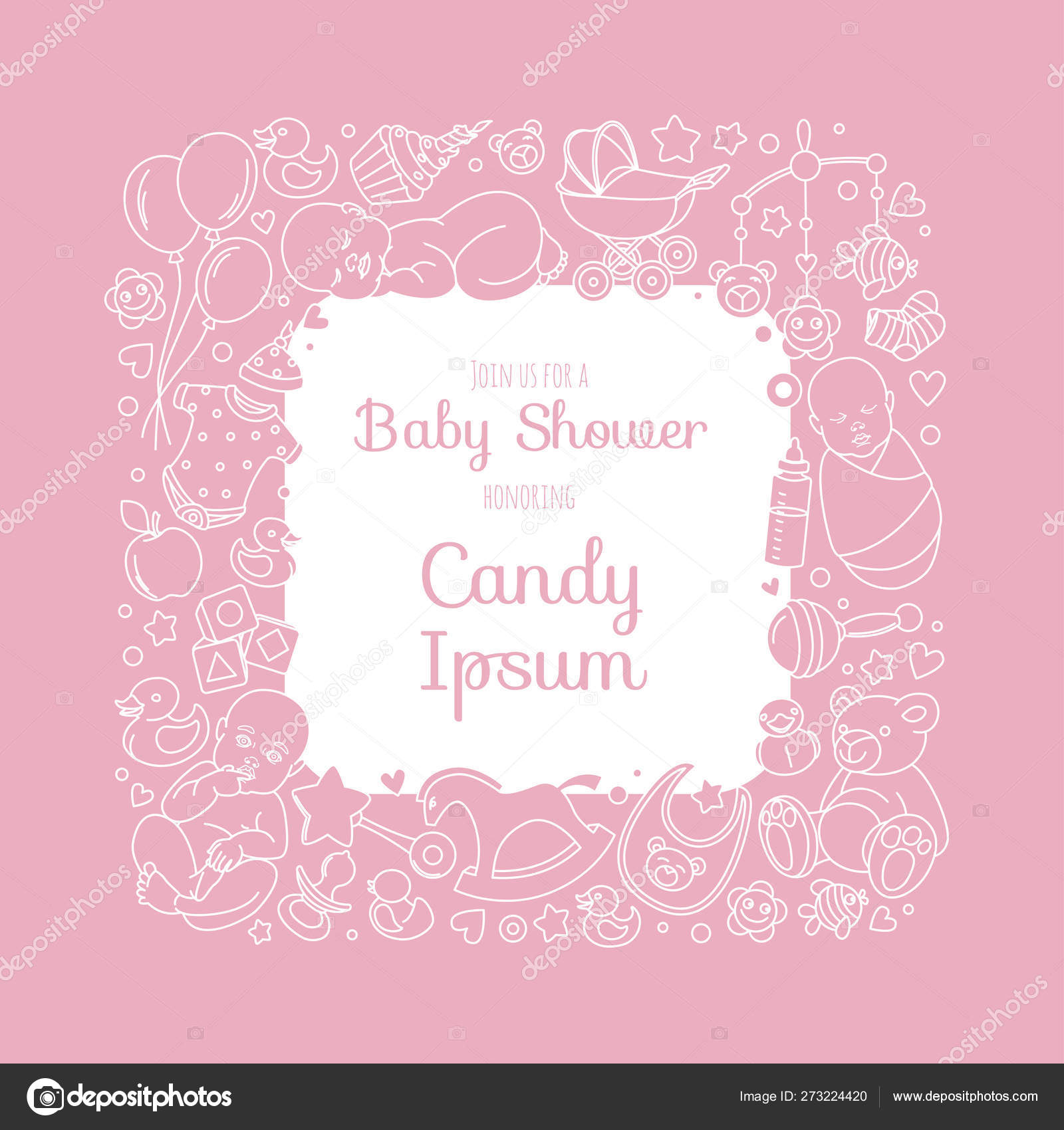 invitation card new born baby party