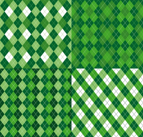 Feestelijke Ierse tartan Diamond naadloze patroon voor St Patrick's Day — Stockvector