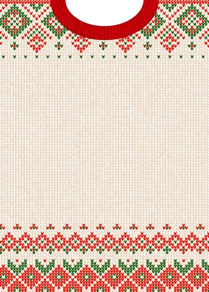 Frohe Weihnachten und ein gutes neues Jahr Grußkarte skandinavischen Ornamenten — Stockvektor