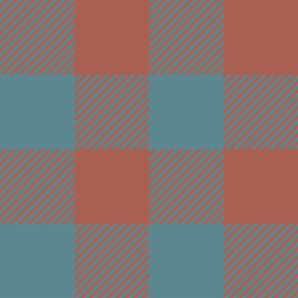 Biru dan coklat Tartan plaid bercorak abstrak latar belakang pola - Stok Vektor