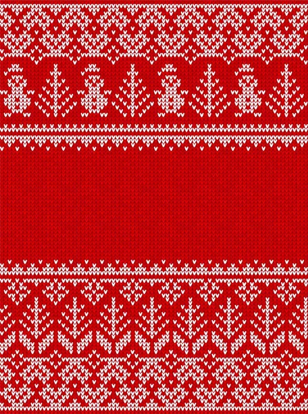 Suéter feo Feliz fiesta de Navidad ornamento fondo patrón sin costuras — Vector de stock